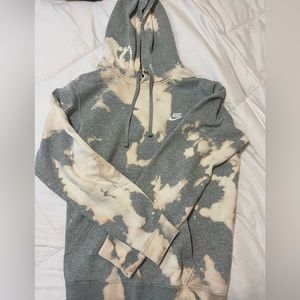 Bleach dyed Nike hoodie